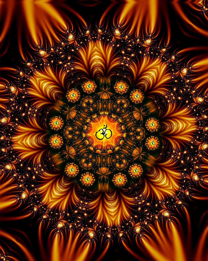 Golden Jewel Om Digital Art by Richard Copeland - Fine Art America