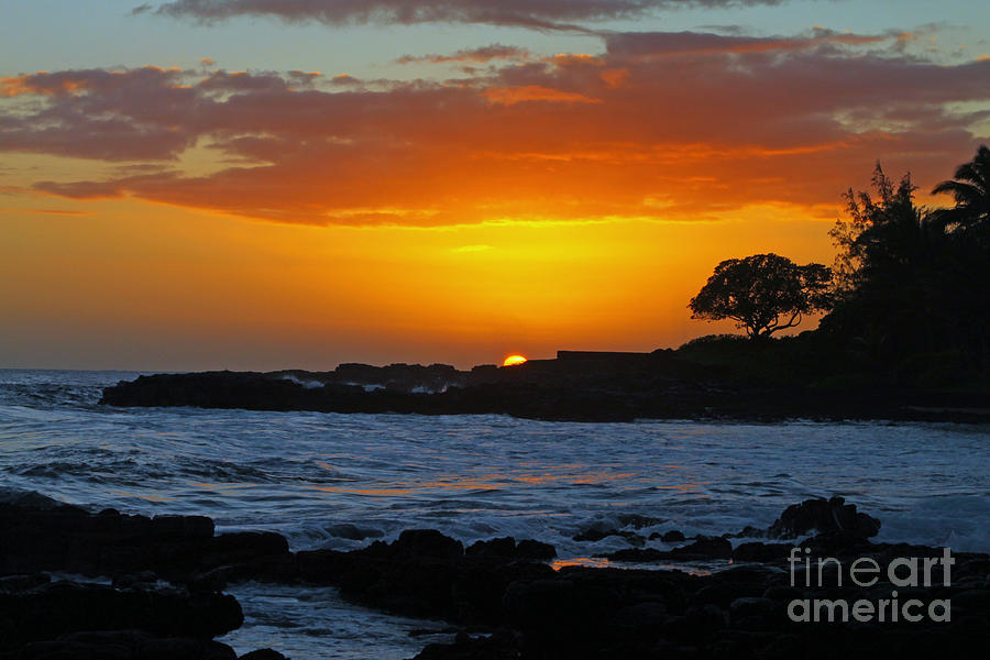 Golden Kauai Sunset Photograph by Brian Governale