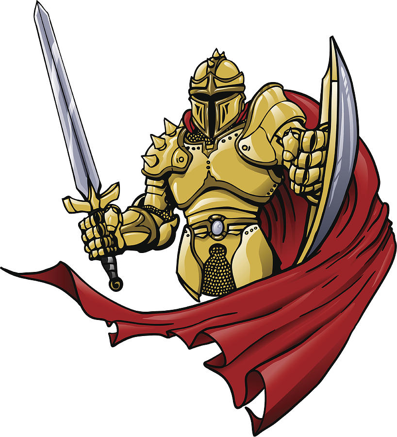 Golden Knight Drawing by XonkArts