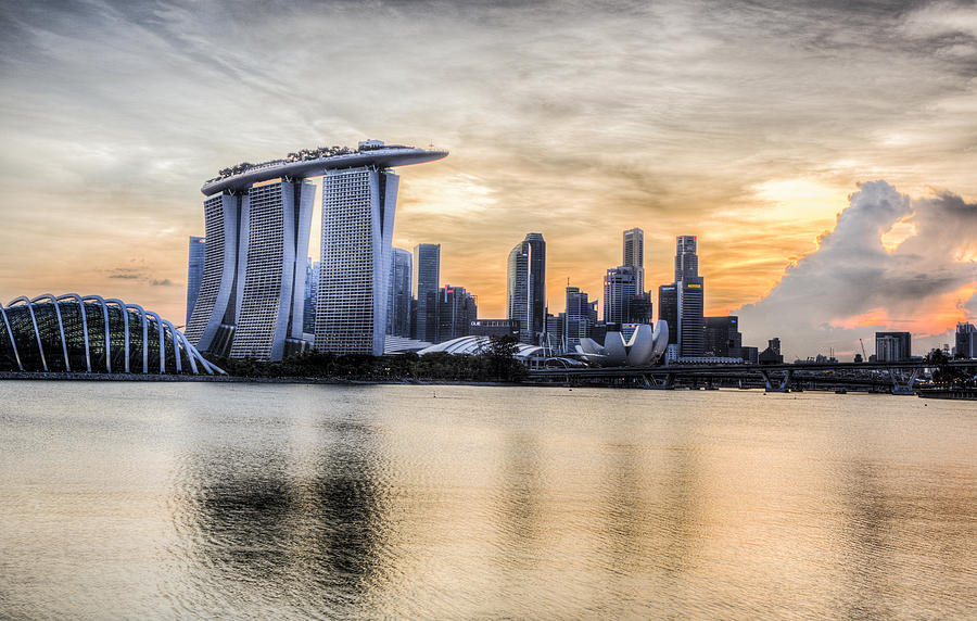 Golden Light Over Singapore Photograph by Paul Cowell Photography