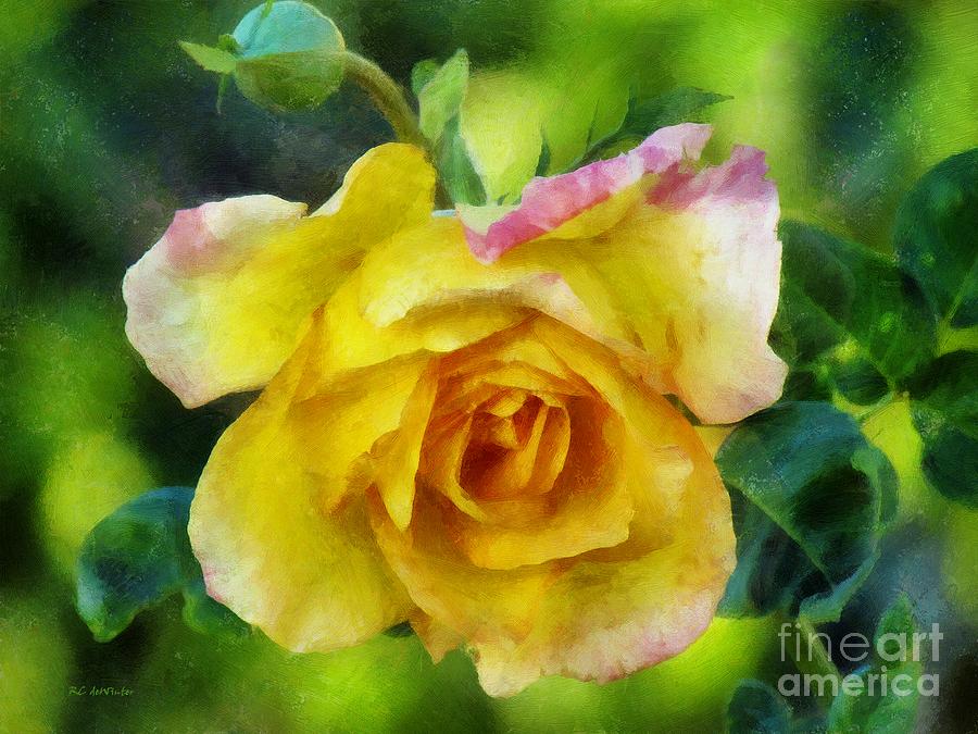 Golden Memory Painting by RC DeWinter