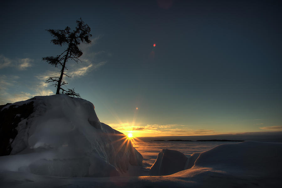 Winter Photograph - Golden Morning Breaks by Jakub Sisak