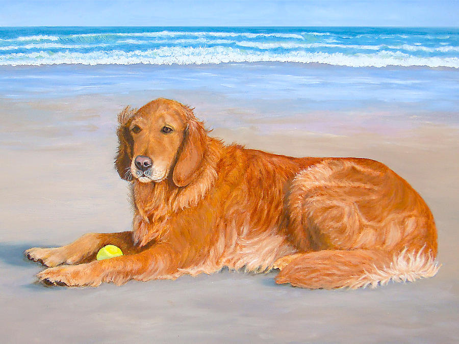 Golden Murphy Painting by Karen Zuk Rosenblatt
