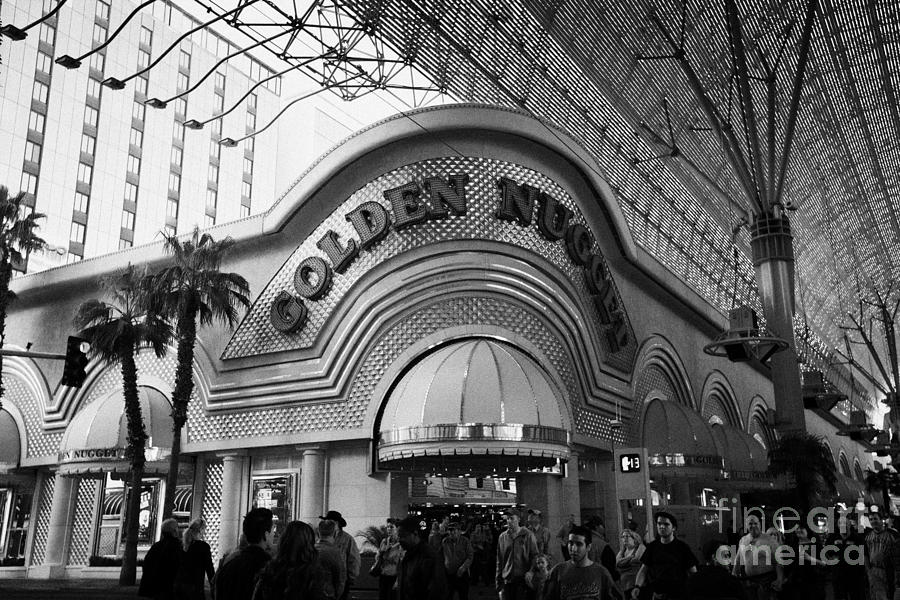 Las Vegas Photograph - golden nugget casino hotel in freemont street Las Vegas Nevada USA by Joe Fox