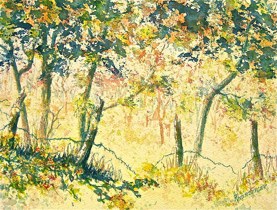 Golden October Painting by Carolyn Rosenberger