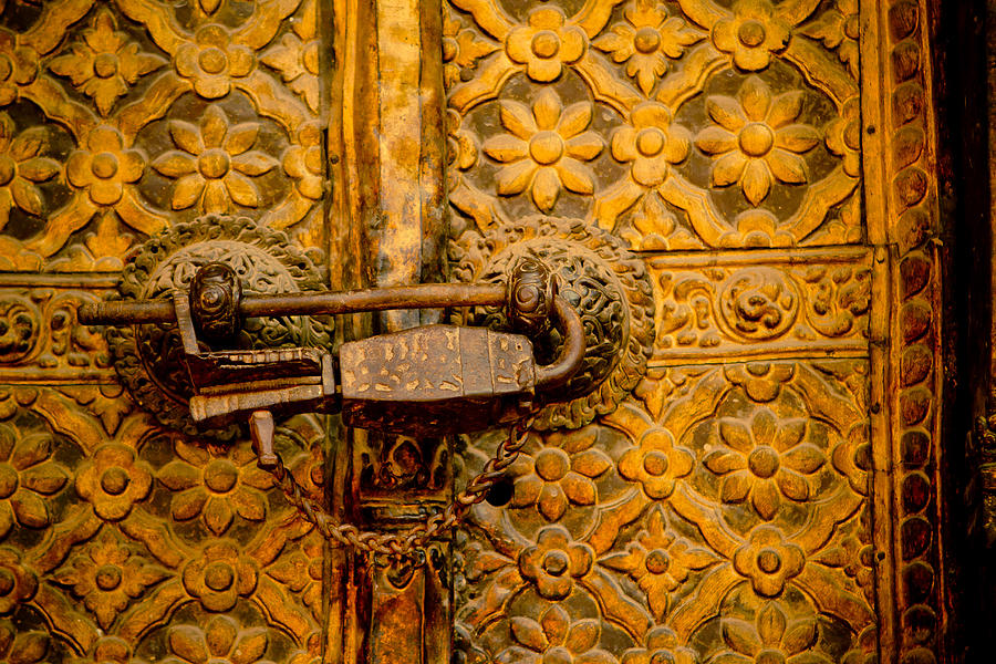 Golden oldest door Photograph by Raimond Klavins