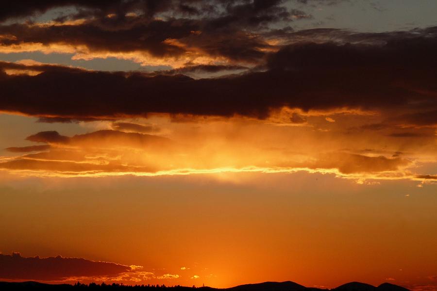 Golden Orange Sunset Photograph by Marilyn Burton