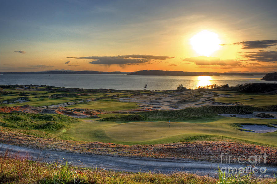 Golden Orb - Chambers Bay Golf Course Photograph by Chris Anderson