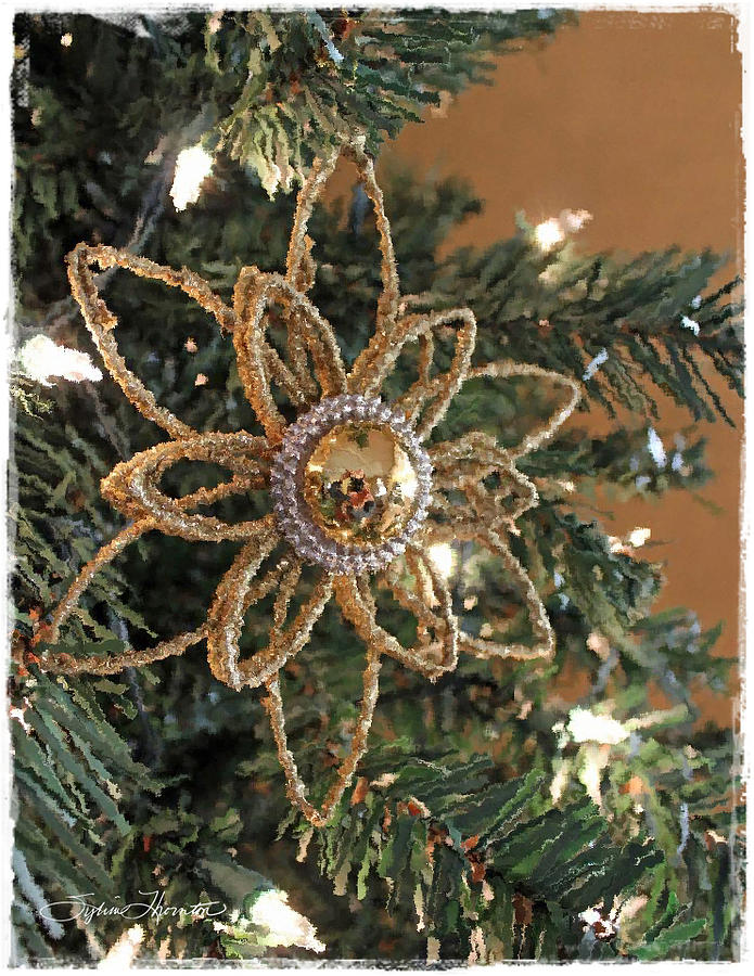 Christmas Ornament Photograph - Golden Ornament by Sylvia Thornton