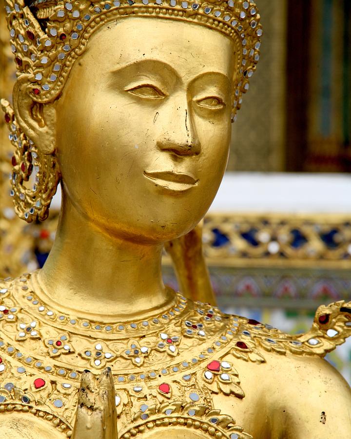 Buddha Photograph - Golden Palace in Bangkok by Marigan OMalley-Posada
