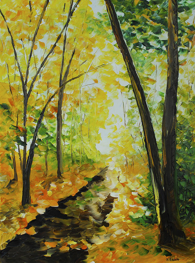 Golden Path Painting by Kevin  Brown