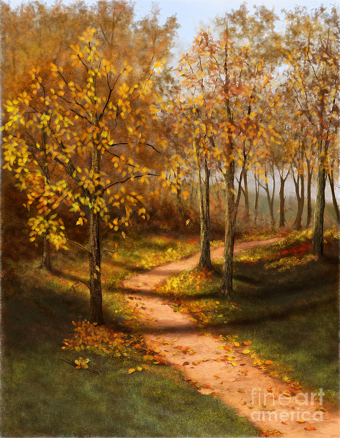 Golden Path  Painting by Sena Wilson