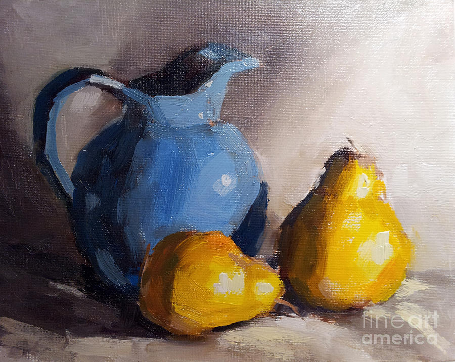 Golden Pears Painting by Sandra Smith-Dugan