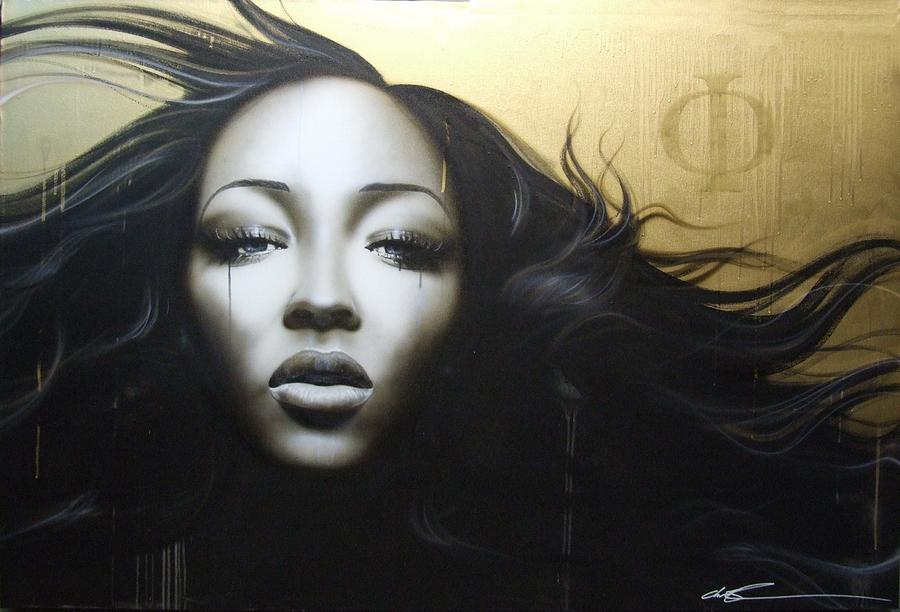 Black And White Painting - Golden Ratio by Christian Chapman Art