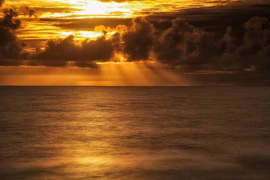 Golden Rays on the Sea Photograph by Mark Steven Houser