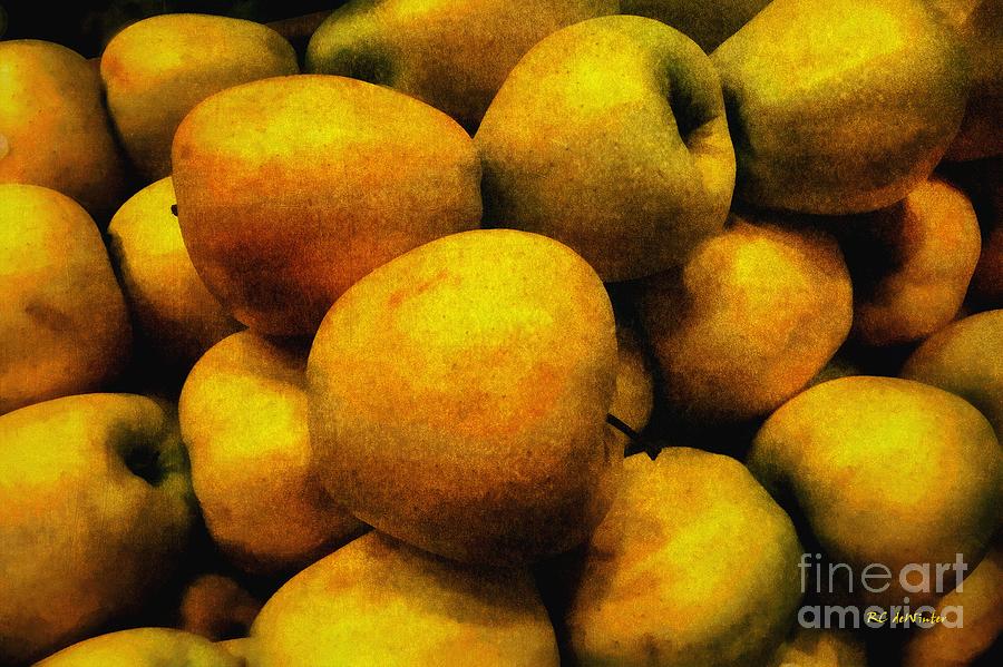 Golden Renaissance Apples Painting by RC DeWinter