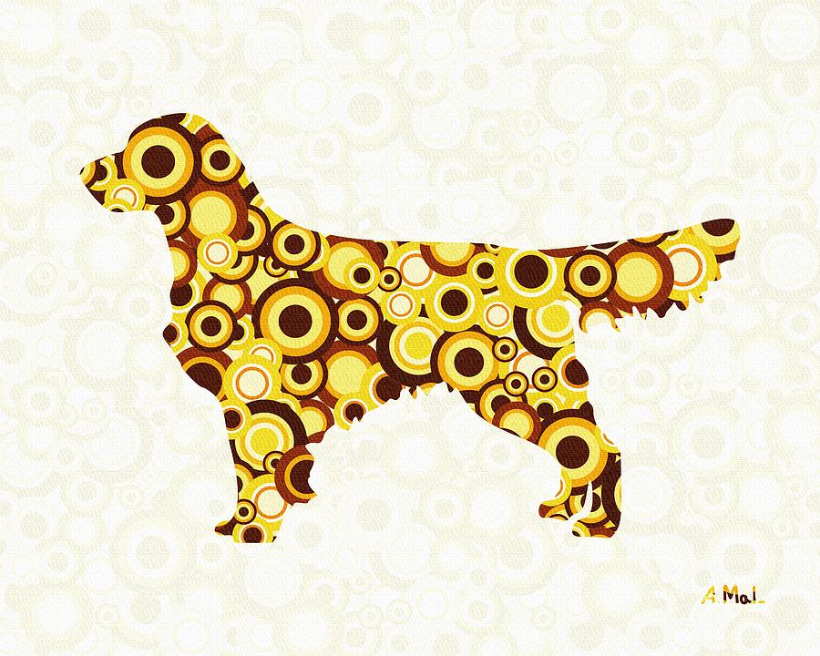 Golden Retriever - Animal Art Digital Art by Anastasiya Malakhova