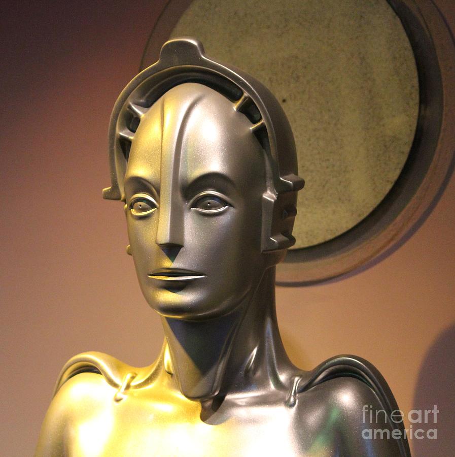 Golden Robot Lady Closeup Photograph by Cynthia Snyder