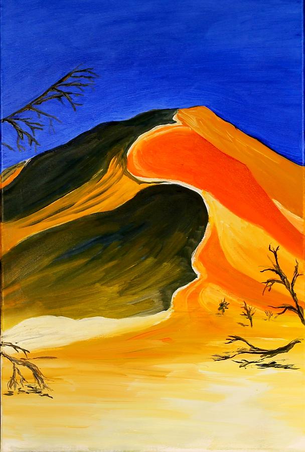 Golden Sand Dune Center panel Painting by Richard Jules Fine Art America