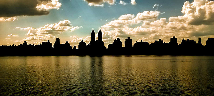 Central Park Photograph - Golden Skyline by Jon Gray