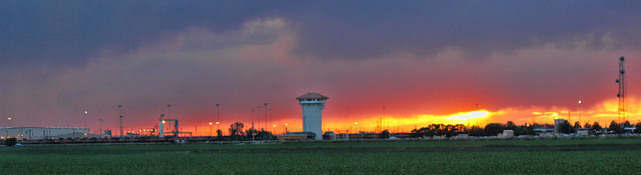 Golden Spike Sunset Panorama Photograph by Sylvia Thornton