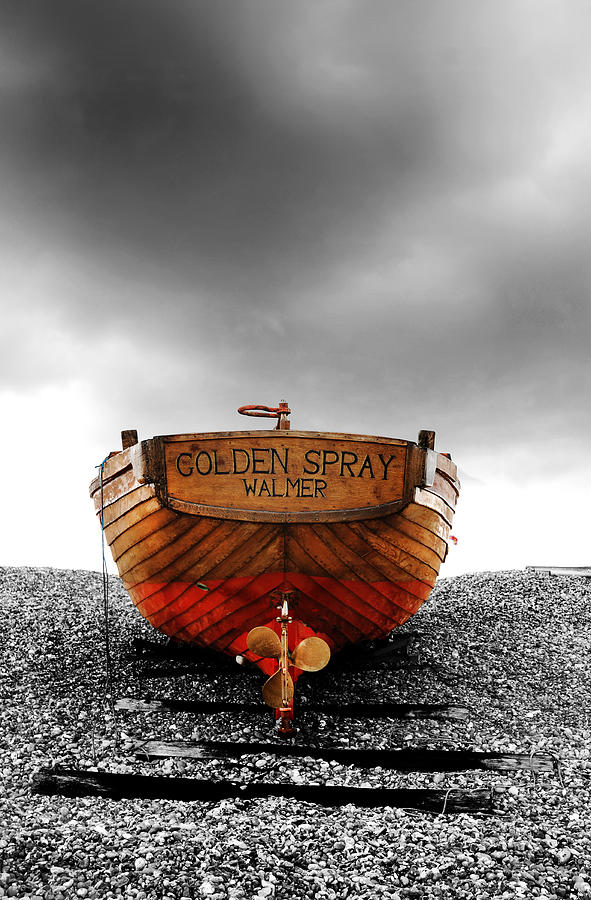 Boat Photograph - Golden Spray by Mark Rogan