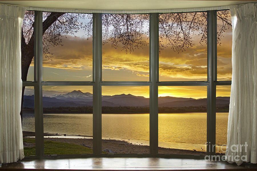 Golden Spring Twin Peaks Sunset  Bay Window View Photograph by James BO Insogna