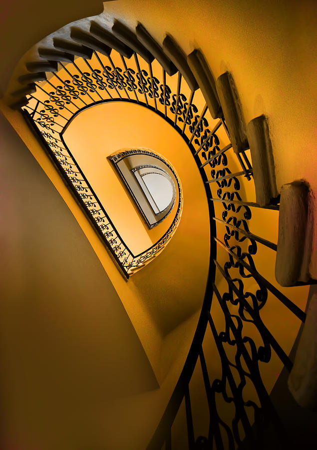 Golden staircase Photograph by Jaroslaw Blaminsky