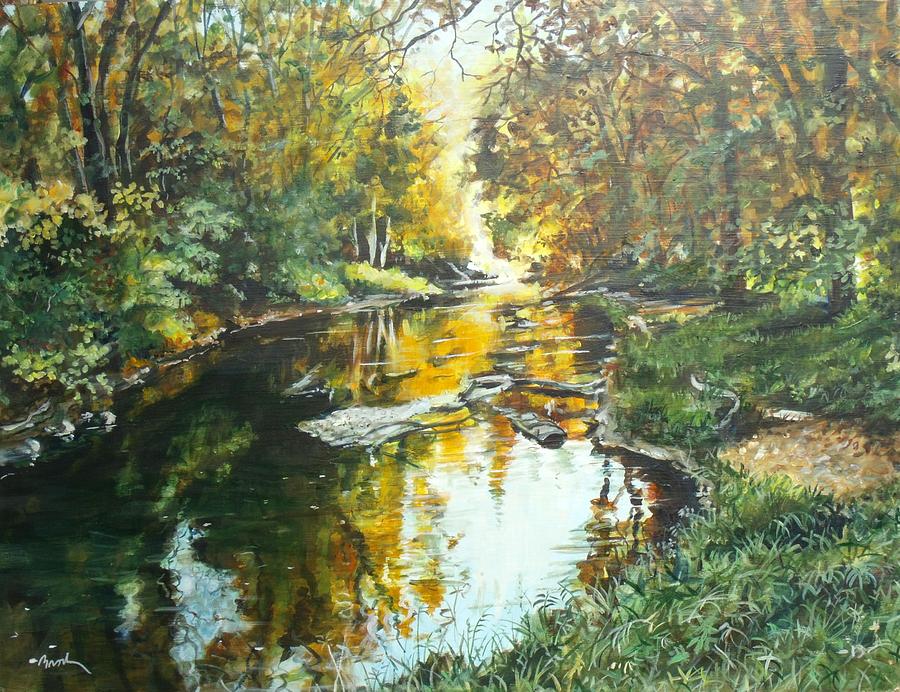 Golden Stream Painting by William Brody