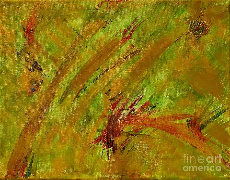 Golden Summer Abstract Painting