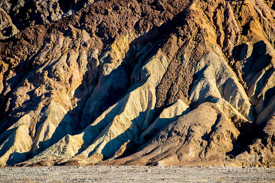 Golden Sunrise Erosion - Death Valley - California Photograph by Gary Whitton