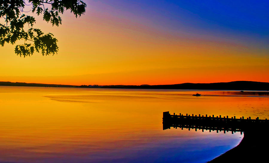 Golden Sunrise over Penobscot Bay in Maine Photograph by Ginger Wakem