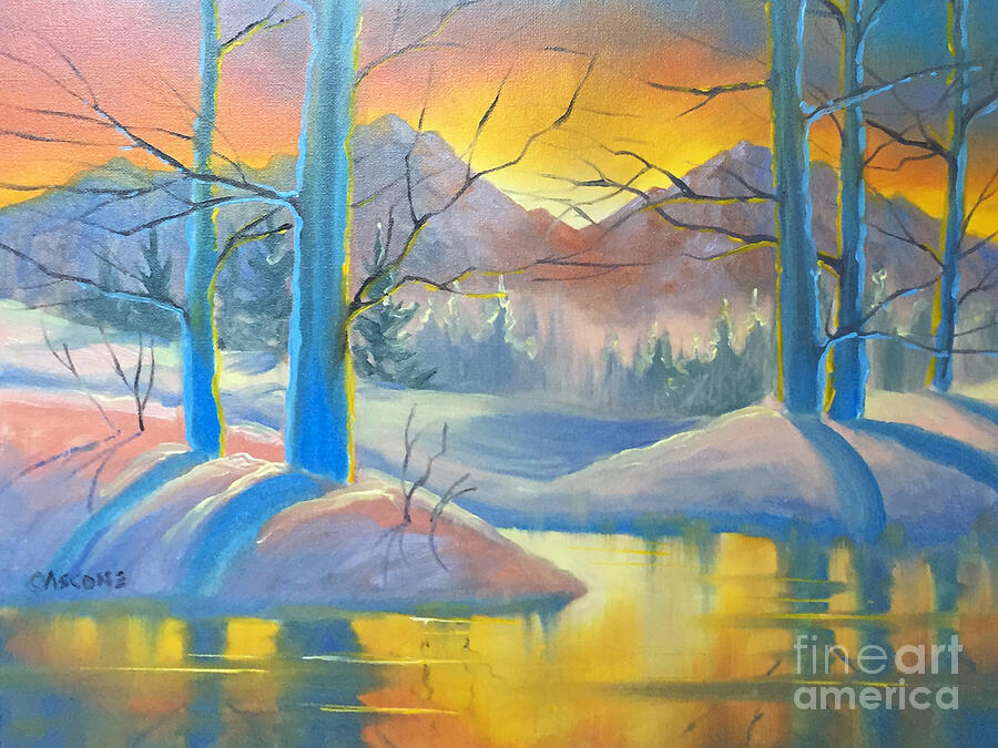 Golden Sunrise Painting by Teresa Ascone