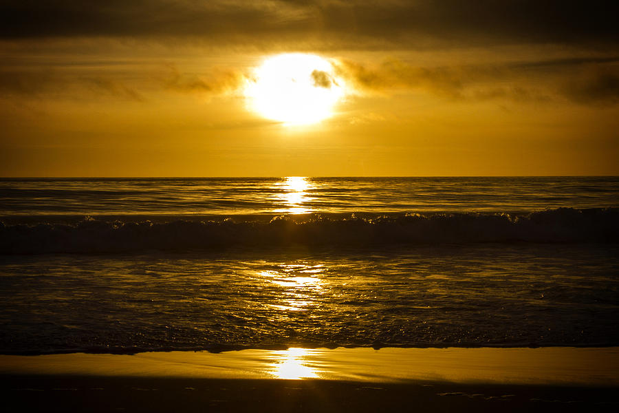 Sunset Photograph - Golden Sunset at Carmel by Leon Chang
