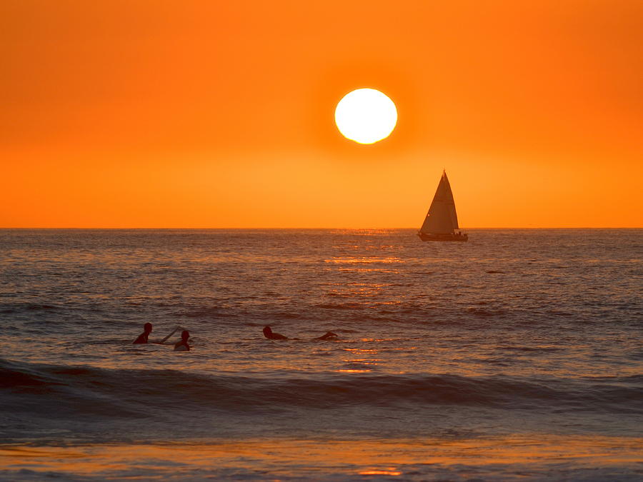 Sunset Photograph - Golden Sunset by Eleu  Tabares