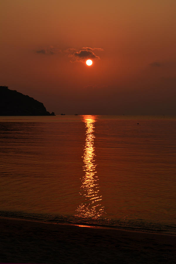 Golden Sunset In Thai Photograph