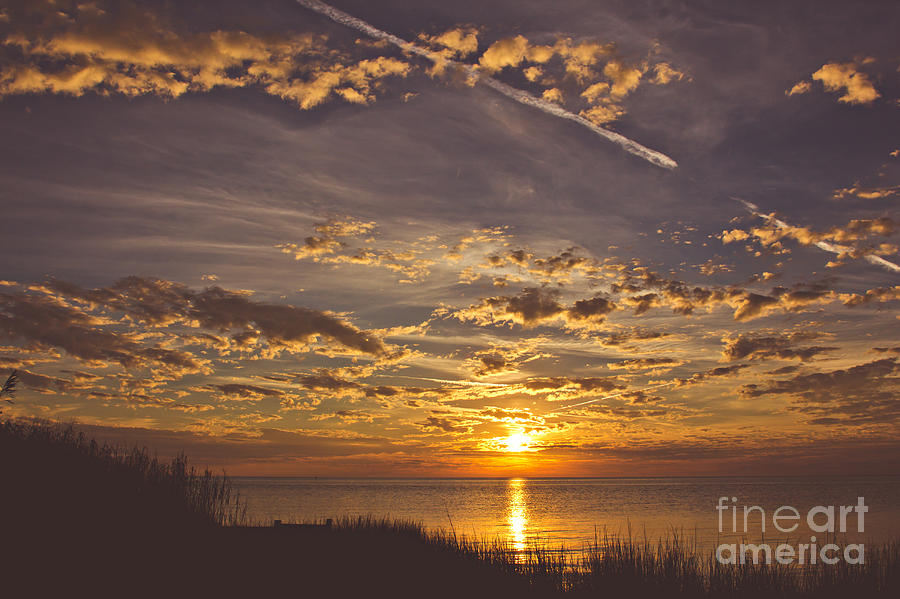 Sunset Photograph - Golden Sunset by Joan McCool