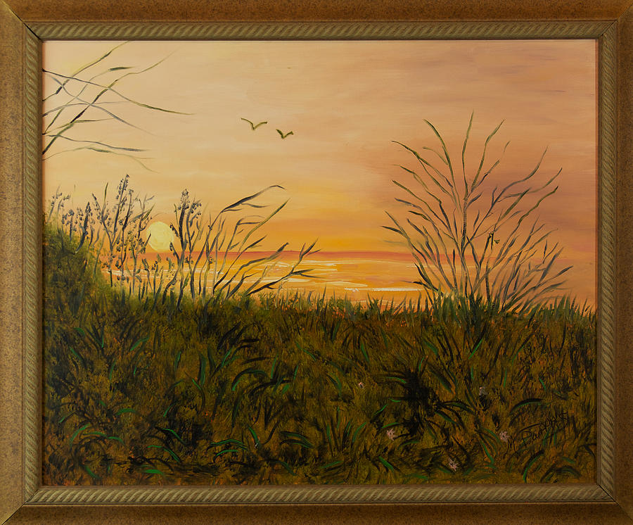 Golden Sunset Painting by Margaret Pappas
