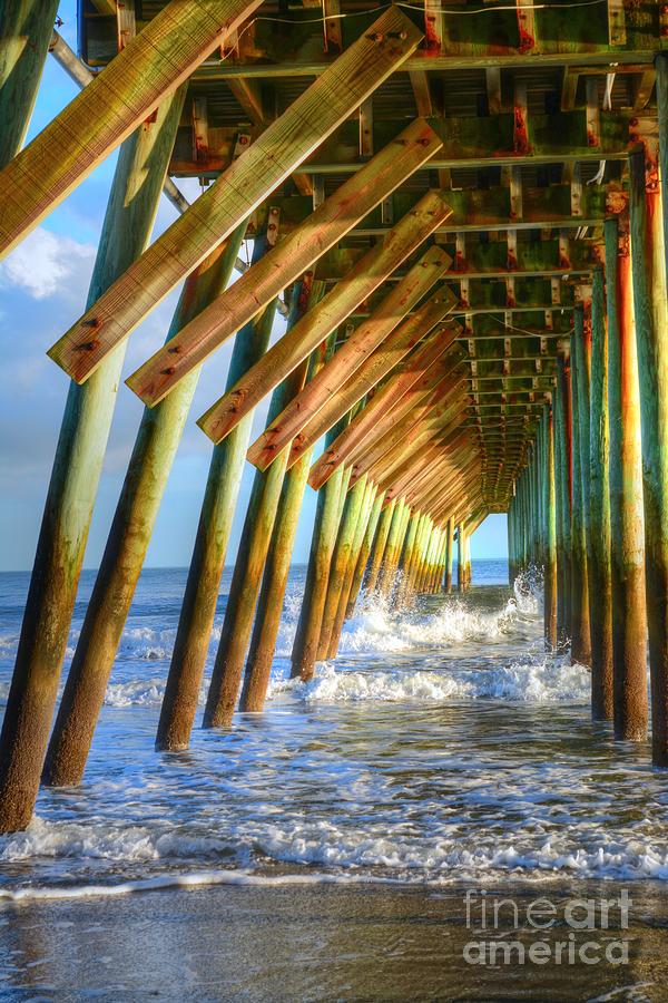 Golden Sunset Under The Pier Photograph by Kathy Baccari
