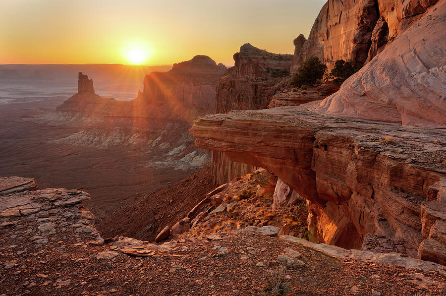 Golden Sunset View In Canyonlands Photograph by Rezus