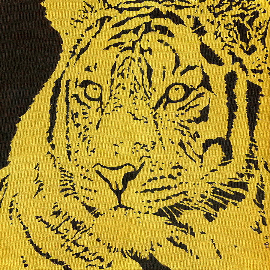 Golden Tiger Painting by Irina Viatkina - Pixels