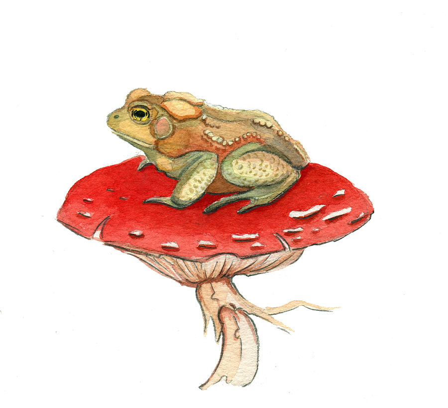 Golden Toad Painting by Katherine Miller