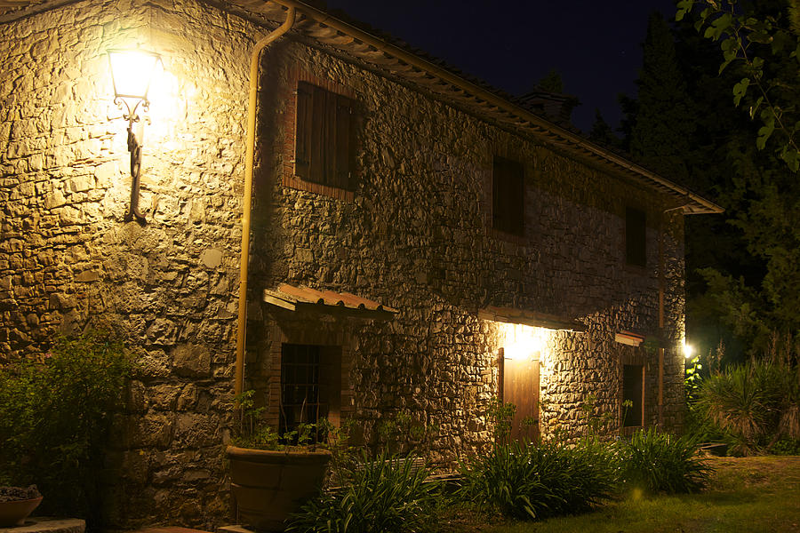 Golden Tuscan Farmhouse Photograph