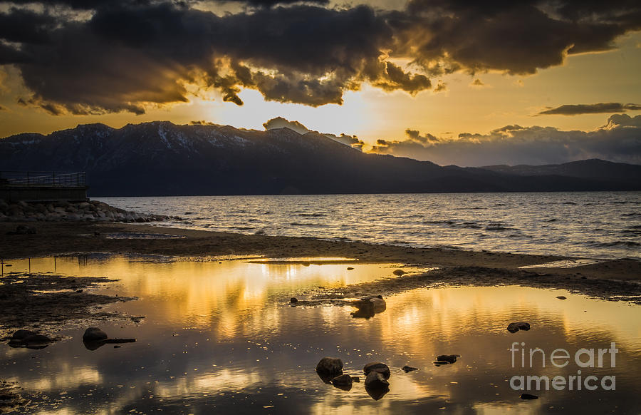 Sunset Photograph - Golden Twilight by Mitch Shindelbower