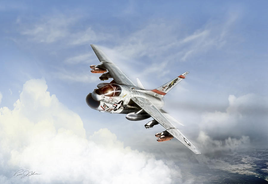 Jet Digital Art - Golden Warrior by Peter Chilelli