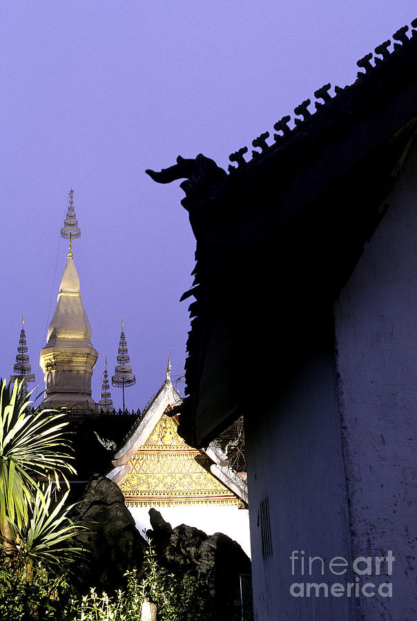 Golden Wat Laos Photograph by Ryan Fox