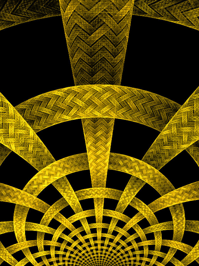 Golden Weave Digital Art by Ester McGuire
