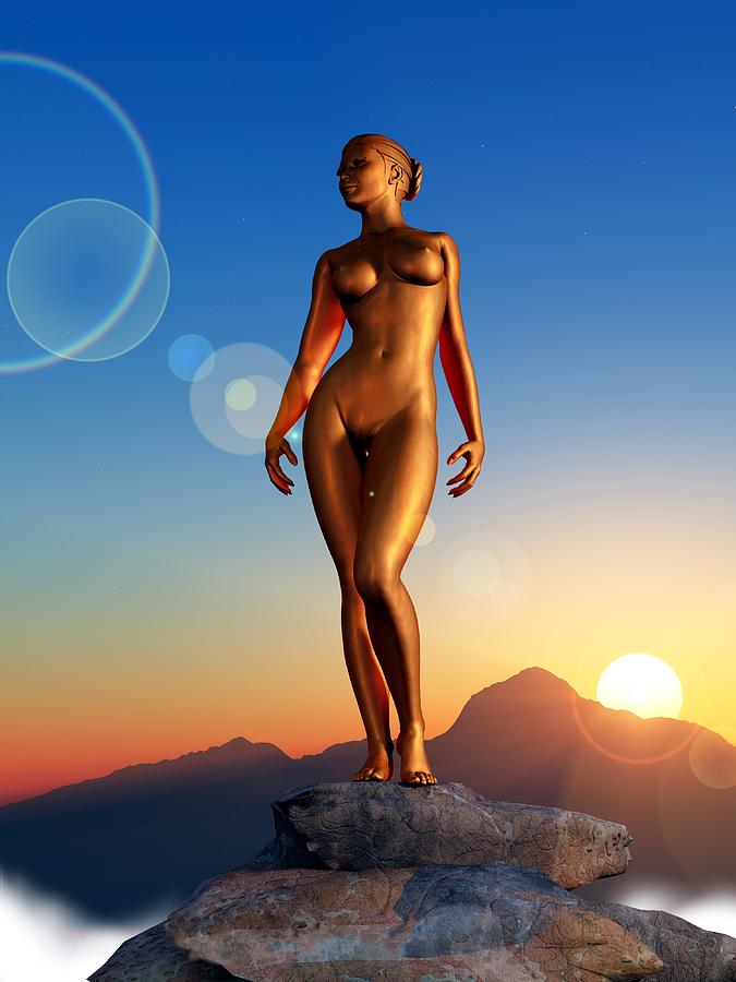Golden Woman Digital Art by Kaylee Mason