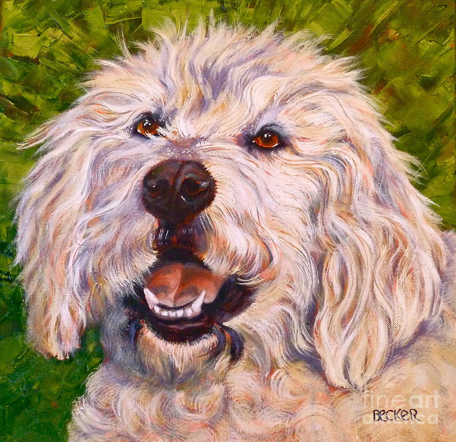 GoldenDoodle Painting by Susan A Becker