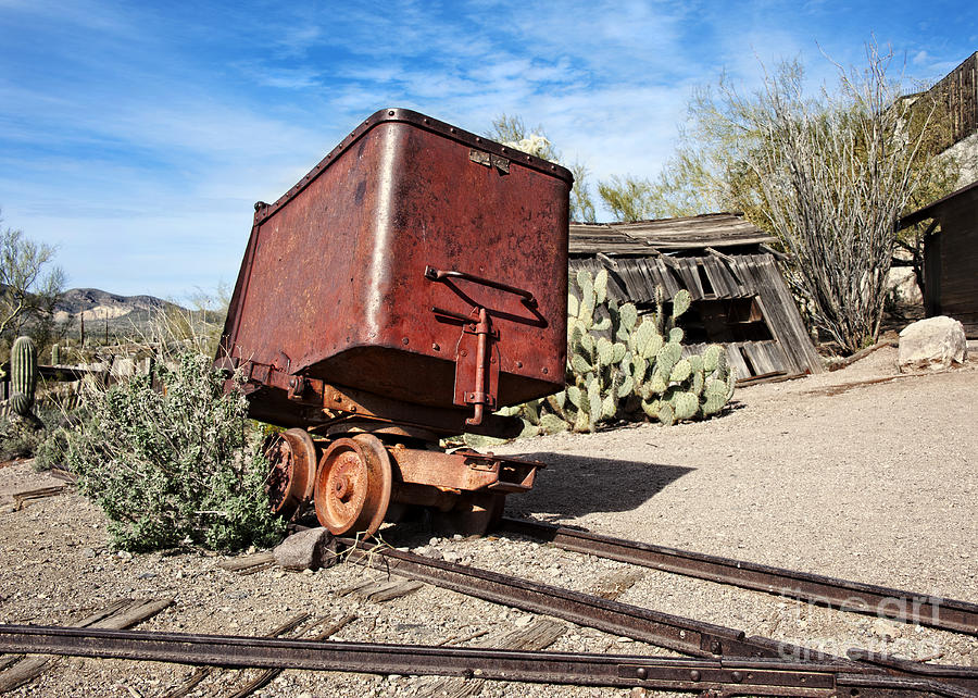 Goldfield Mining Car Photograph by Lee Craig